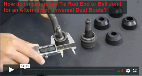 Universal Tie Rod Boots Dimensions video thumbnail