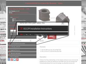 Where to find the Installation Instructions Button