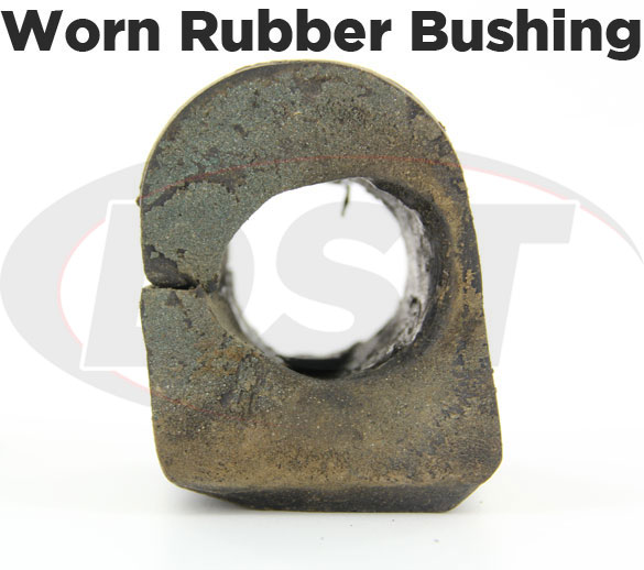 worn rubber sway bar bushing