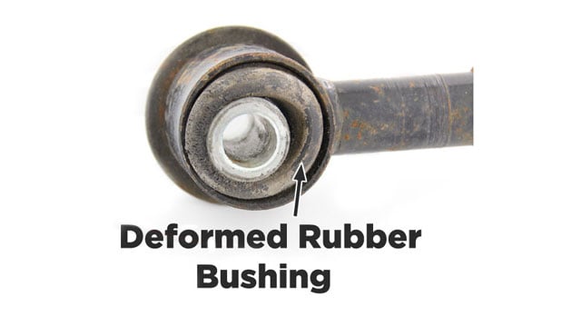 deteriorated rubber bushing