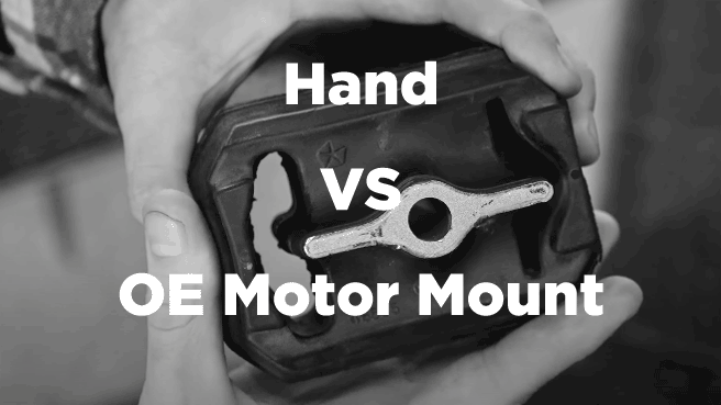 The OEM rubber mounts have large voids that don't last long in real world use cases