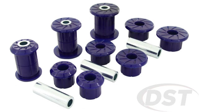 Bolster your rear suspension with polyurethane leaf spring bushings and lay the groundwork for hauling heavy loads