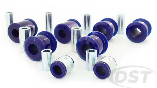 Maintain all of your suspension travel with multi piece polyurethane bushings that are able to smoothly rotate