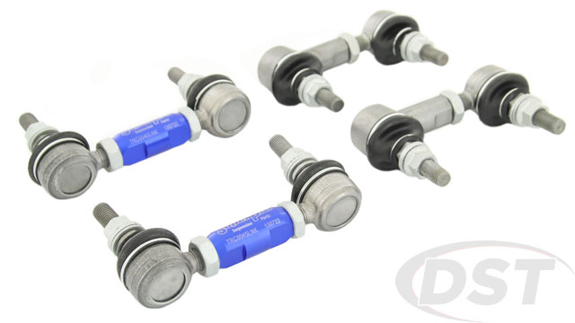Adjustable end links are used to remove preload and set your sway bar at the ideal angle for maximum output