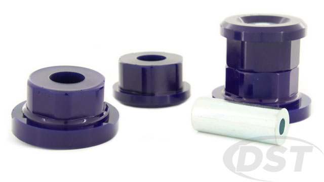 Improve your cornering and protect your chassis from damage with SuperPro's polyurethane rear subframe bushings