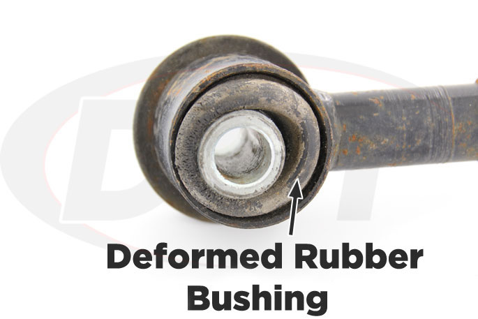 Years of use and abuse takes its toll on the OEM rubber bushings