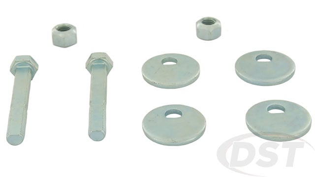 The eccentric washers of the SuperPro camber bolt kit add the ability to adjust camber on your Subaru