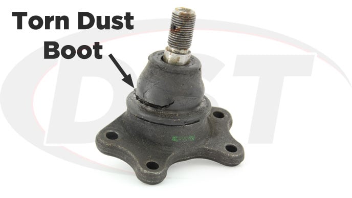 ball joint with torn dust boot