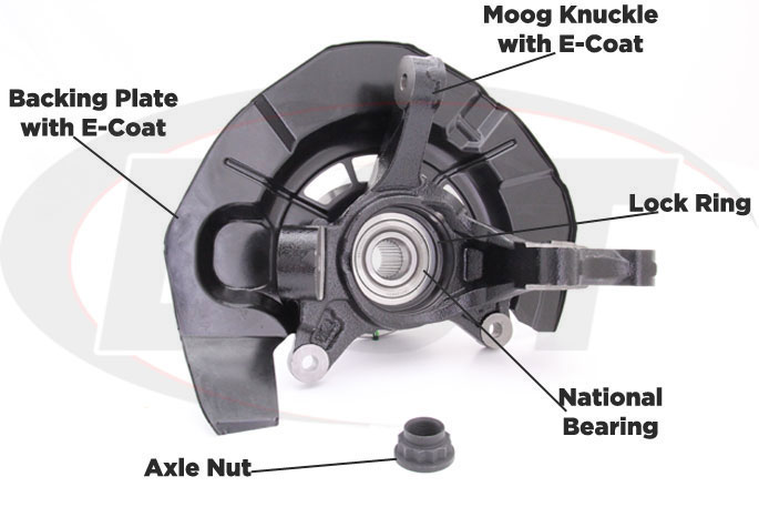 lk025 steering knuckle and hub assembly