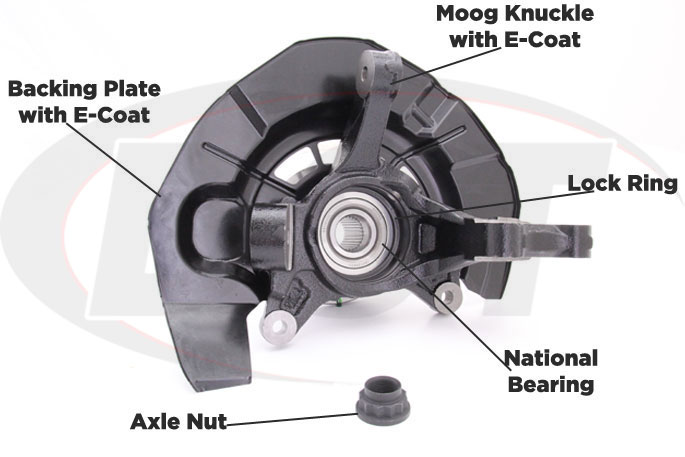 lk026 steering knuckle and hub assembly