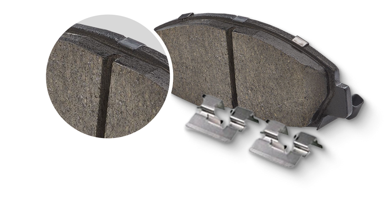 Wagner QS brake pad friction surface close-up