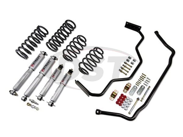 Front and Rear Sway Bars with Lowering Kit - 1 inch Front and 1 inch Rear Drop