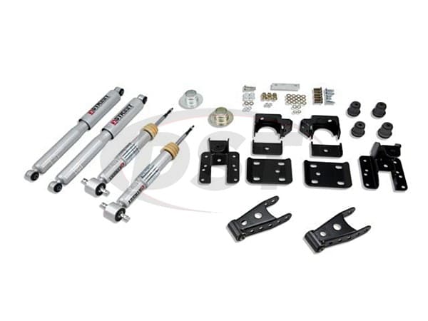 Lowering Kit Adjustable Front and 4 inch Rear - with Street Performance Shocks