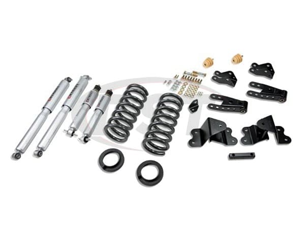 Lowering Kit Adjustable Front and 4 inch Rear - with Street Performance Shocks