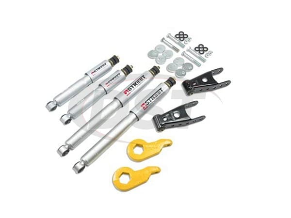 Lowering Kit Adjustable Front and 2 inch Rear - with Street Performance Shocks