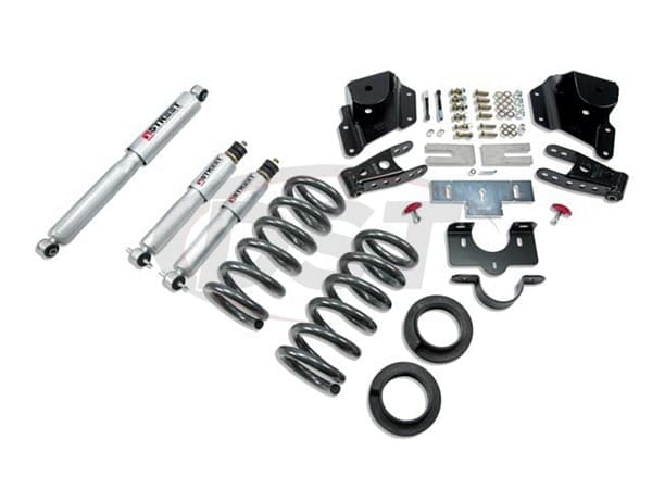 Lowering Kit Adjustable Front and 3 inch Rear - with Street Performance Shocks