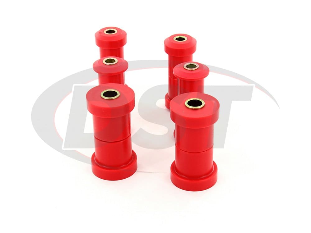 Prothane 6-1013 Red Front Spring Eye and Shackle Bushing Kit 