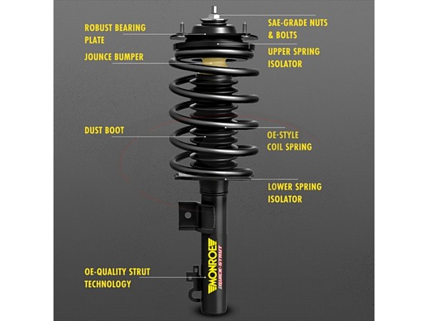 2 Rear Pair Complete Strut For 99-04 Chry 300M/Concorde/Intrepid; 1999,2000,2001 Chry LHS; 1998-2004 Dodge Intrepid 171669