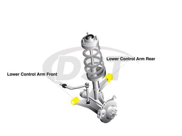 kca433 Front Control Arm - Lower Inner Front & Rear Bushing (Anti-Dive/Caster Correction)