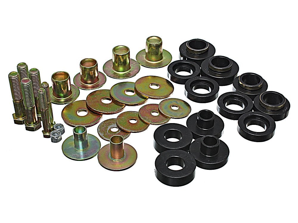 Body Mount Bushings and Radiator Support Bushings - With 1 inch Hole in Core Support