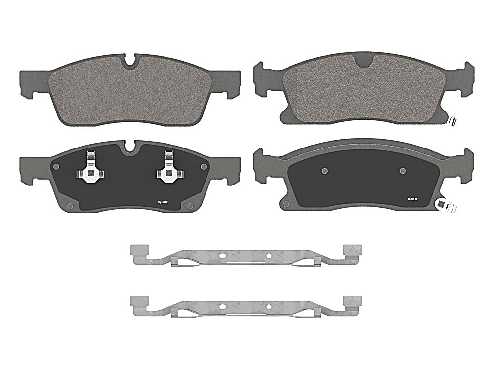 Front Brake Pads - w/ Mech. Sensor - Semi-Metallic - ThermoQuiet for the Jeep Grand Cherokee