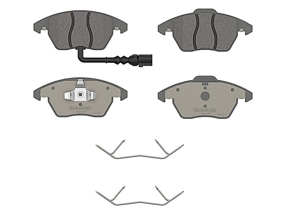 Front Brake Pads - w/ Wear Sensor - OEX for the Volkswagen Rabbit