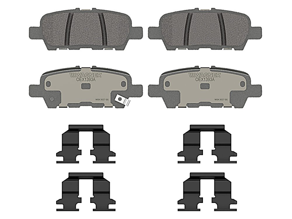 Rear Brake Pads - Solid Rotor - OEX for the Nissan 370z