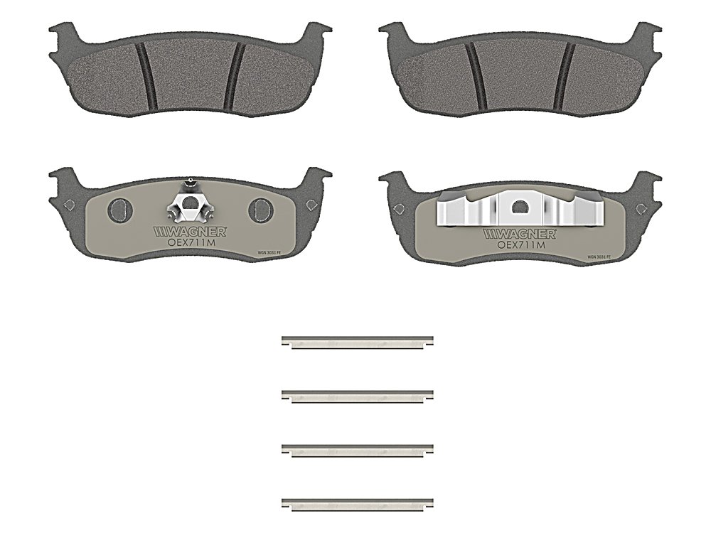 Rear Brake Pads - Semi-Metallic - OEX for the Ford Lightning 2WD