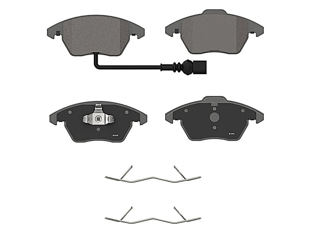 Front Brake Pads - w/ Wear Sensor - Ceramic - ThermoQuiet for the Volkswagen Rabbit